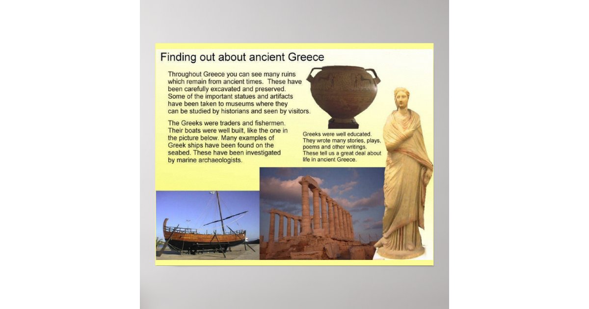 History, Finding out about ancient Greece Poster | Zazzle.com