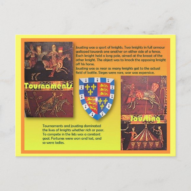 History, Medieval tournaments Postcard (Front)