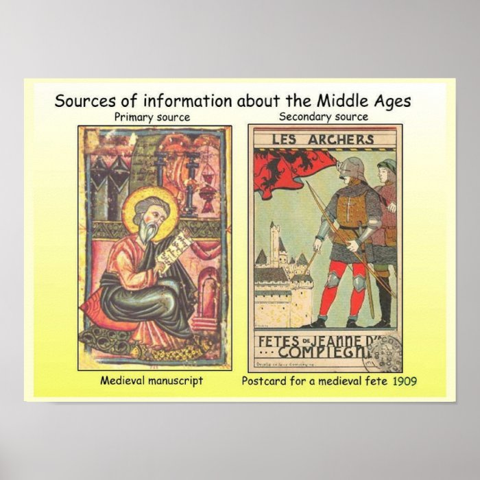 History, Middle Ages, Sources of information Poster