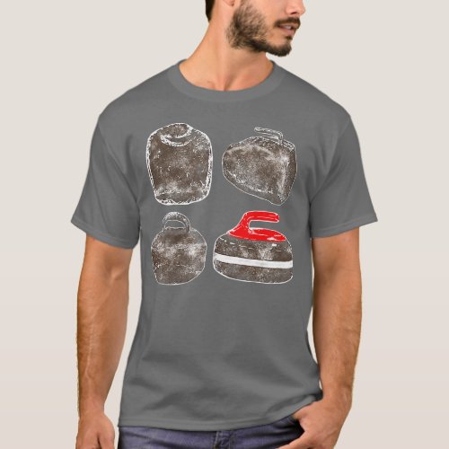 History Of A Curling Stone Winter Sport Curling Lo T_Shirt