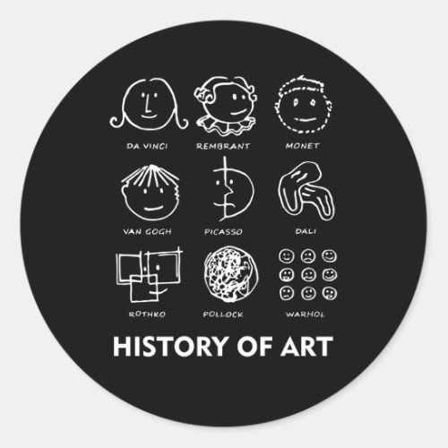 History Of Ar Classic Round Sticker