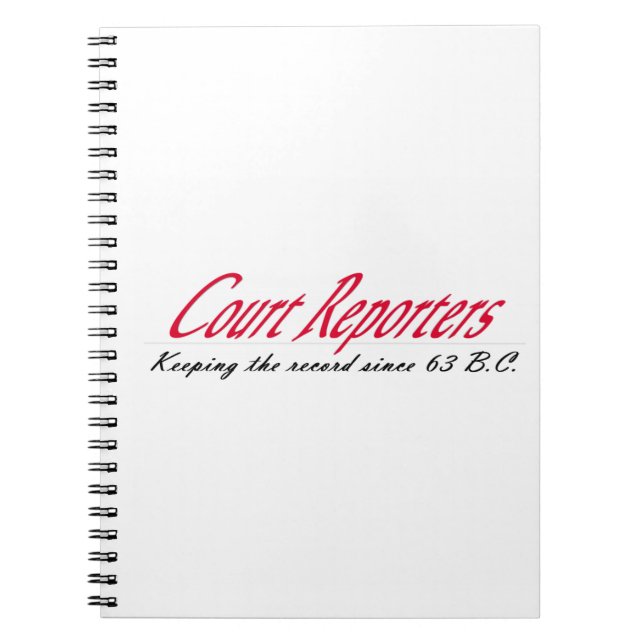 History of Court Reporting Notebook (Front)