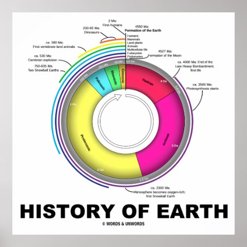History Of Earth Geological Time Poster