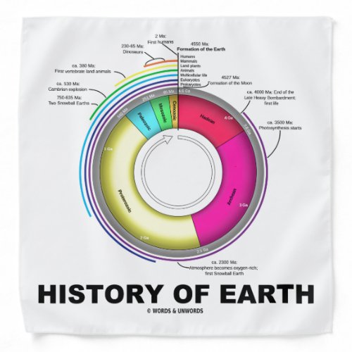 History Of Earth Geological Timeline Bandana