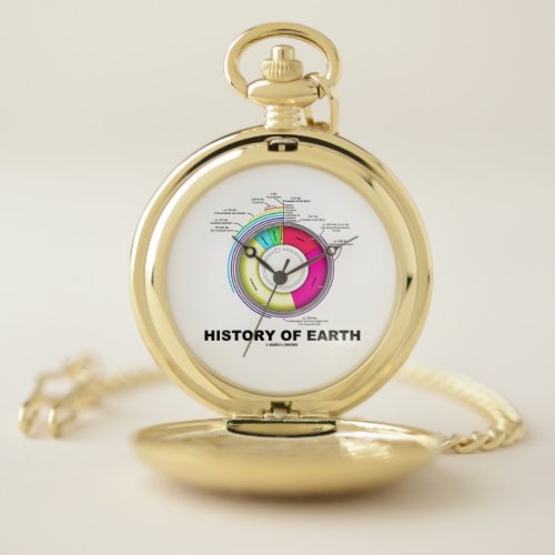 History Of Earth Geological Timeline Pocket Watch