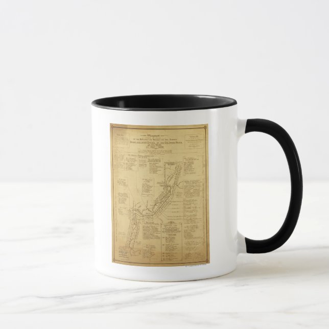 History of Exploration of the Grand Canyon Map Mug (Right)