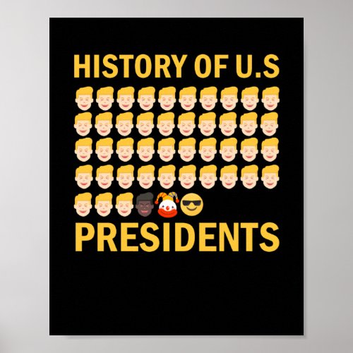 History of US Presidents 46th Cool President Poster