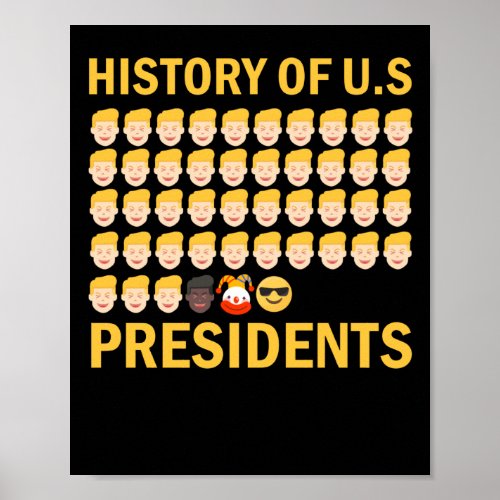 History of US Presidents 46th Cool President Poster