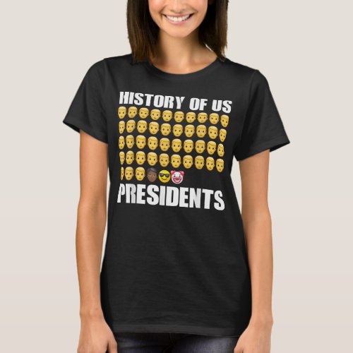History of US Presidents 46th Clown President Bide T_Shirt