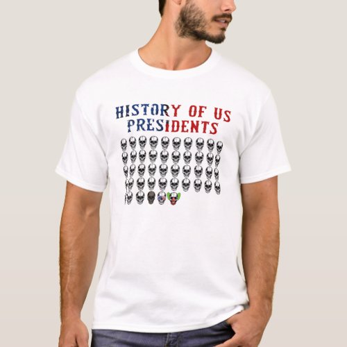 History Of US Presidents 46Th Clown President Repu T_Shirt