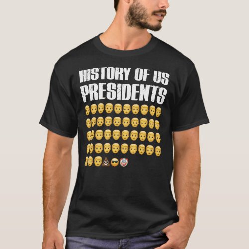 History of US Presidents USA Presidents Emoji fun T_Shirt