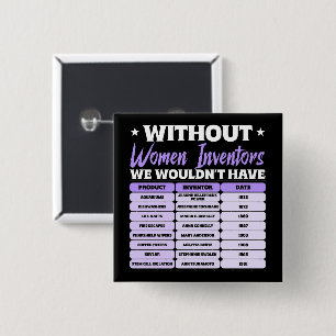 History of Women Inventors, Purple Women's Day Button