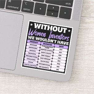 History of Women Inventors, Purple Women's Day Sticker