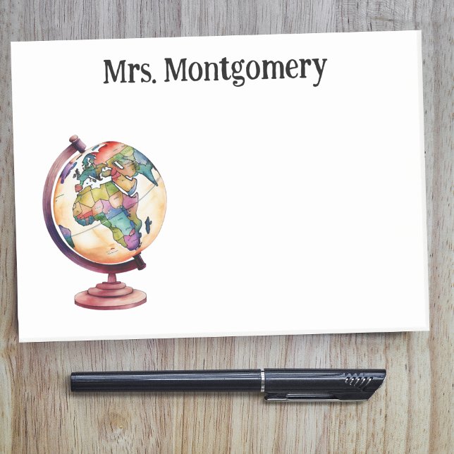 History or Geography Teacher Appreciation Gift Post-it Notes (Creator Uploaded)