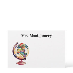 History or Geography Teacher Appreciation Gift Stationery