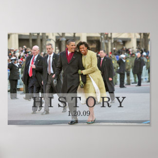 HISTORY: President and Mrs. Obama at Inauguration Poster