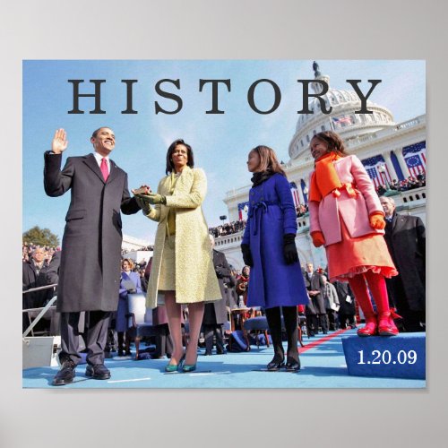 HISTORY President Obama Inauguration Ceremony Poster