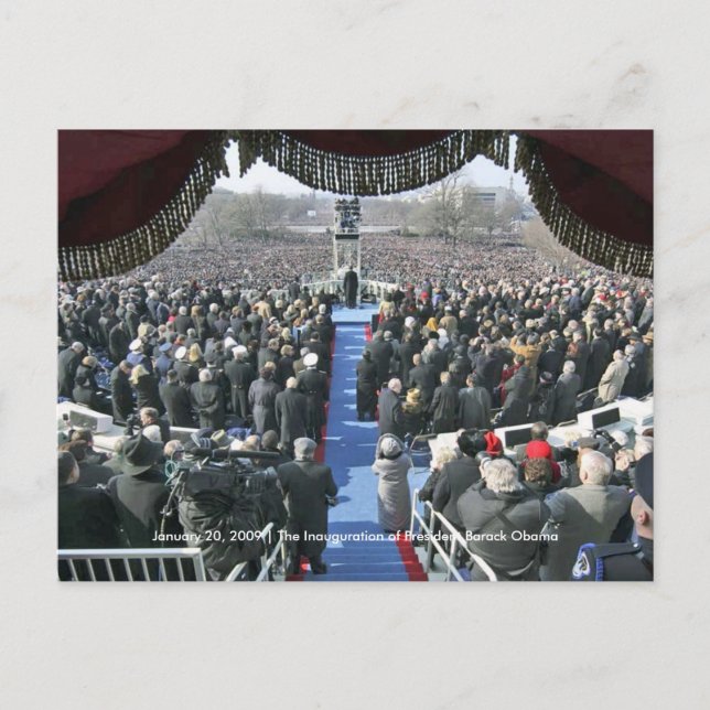 HISTORY: President Obama's Inauguration Speech Postcard (Front)