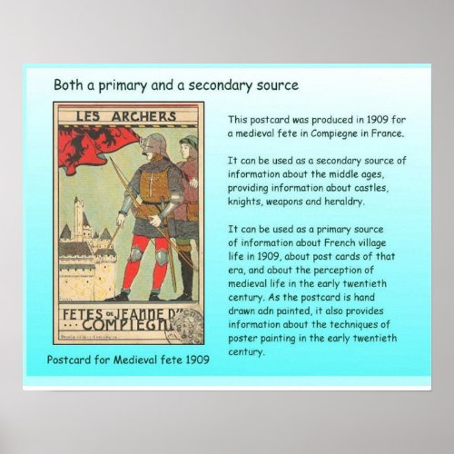 History Primary and Secondary sources Poster