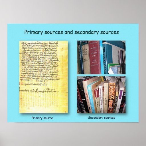 History, Primary and Secondary Sources Poster | Zazzle