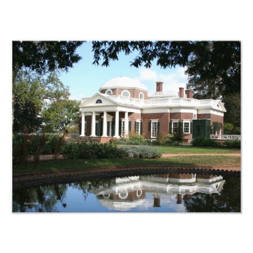 History Reflected at Monticello Photo Print