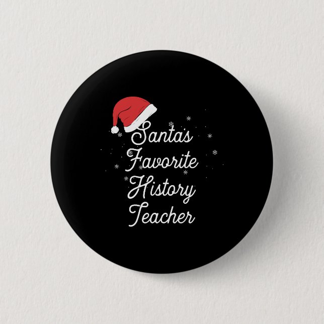 History Teacher Christmas Button (Front)