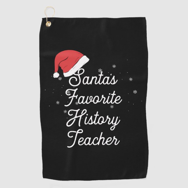 History Teacher Christmas Golf Towel (Front)