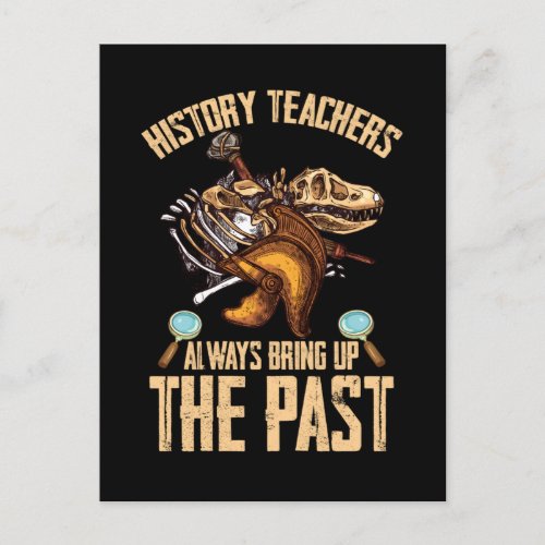 History Teacher Dinosaurs Funny Historian Postcard