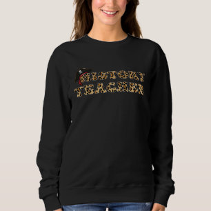 History Teacher Pirate Leopard Font Sweatshirt