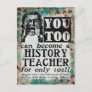 History Teacher Postcard - Funny Vintage Retro
