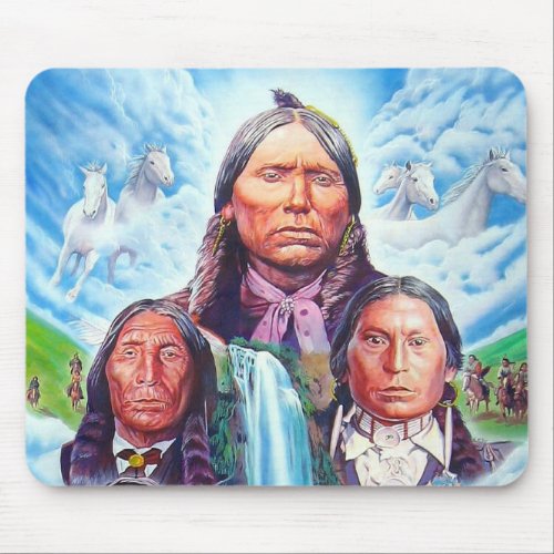 History Template Indian Chiefs Native Americans Mouse Pad