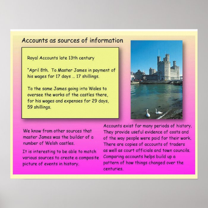 History, using Accounts as sources of information Poster