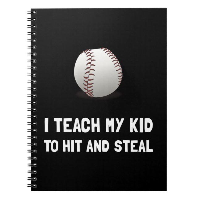Hit And Steal Baseball Notebook (Front)