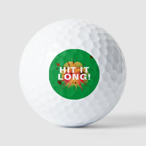 HIT IT LONG Customized Swing Thought Golf Ball