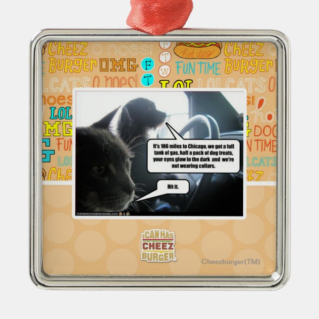 Hit It. Metal Ornament (Front)