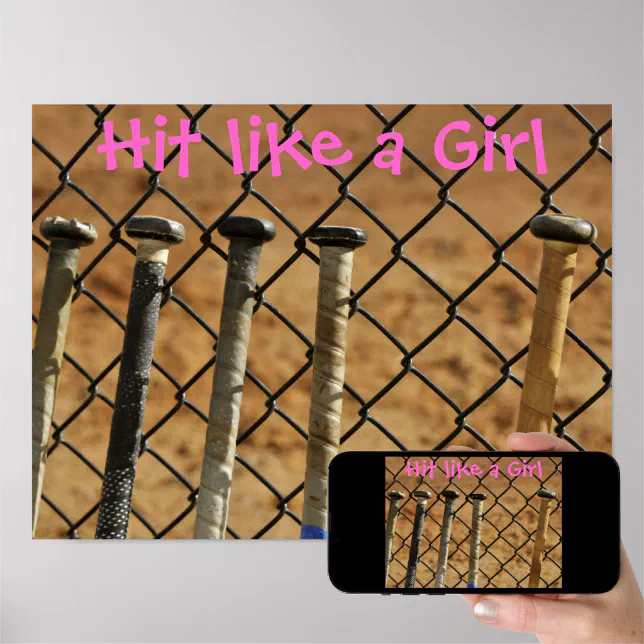 Hit like a Girl Poster | Zazzle