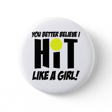 hit like a girl volleyball button