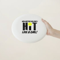 hit like a girl volleyball Wham-O frisbee