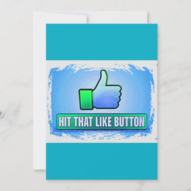 Hit That Like Button Invitations & Announcements (Front)