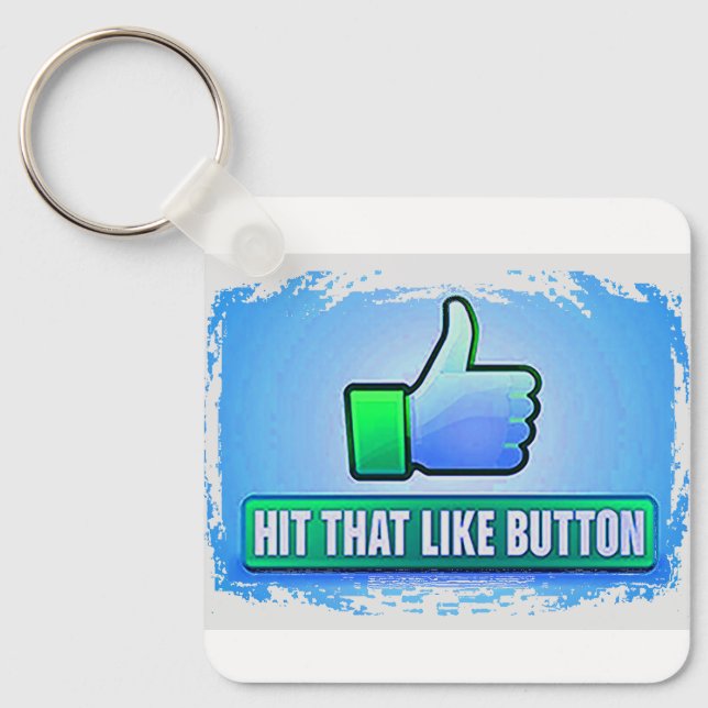 Hit That Like Button Keychain (Front)