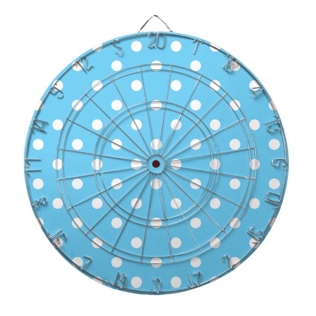 HIT THE DOT Blue Polka Dot Dart Board (Front)