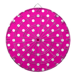 HIT THE DOT Hot Pink Polka Dot Dart Board