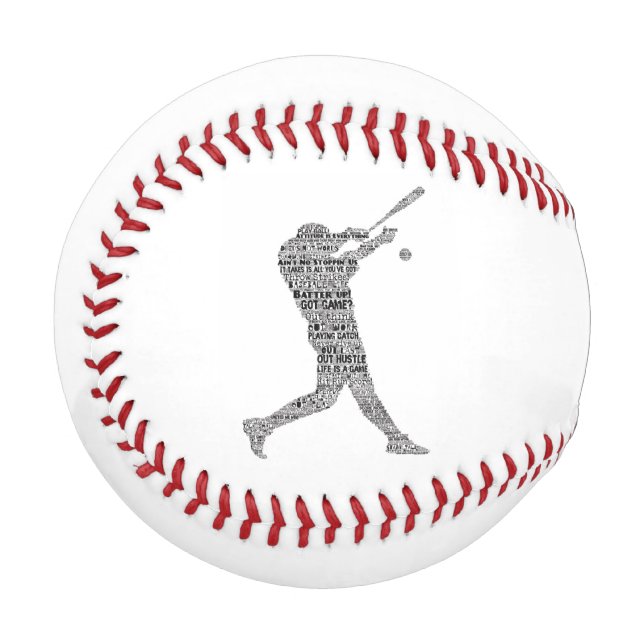 Hit the Home Run Baseball Motivational Word Art (Front Left)