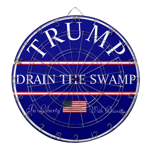 Hit the mark and Drain the Swamp  Dart Board (Front)