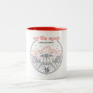Hit The Road 1 Two-Tone Coffee Mug