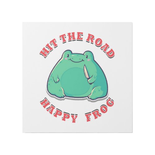 Hit The Road Happy Frog Gallery Wrap