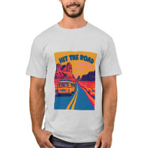 Hit The Road - Vintage Camper Van Road Trip Tee