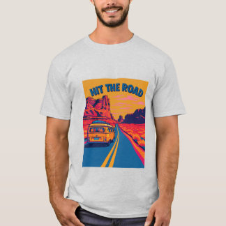 Hit The Road - Vintage Camper Van Road Trip Tee