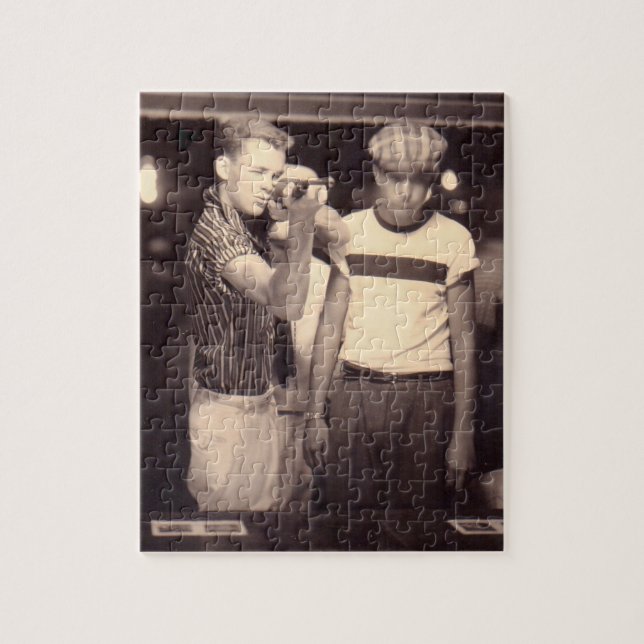 hit the target and win a kewpie doll jigsaw puzzle (Vertical)