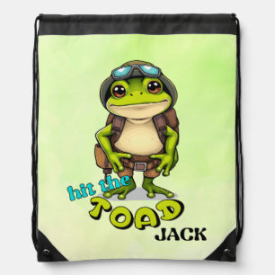 Hit the "toad" Jack, cute play on words Drawstring Bag